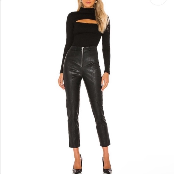 Lovers + Friends Georgie Faux Leather Pant in Black size Small - Picture 1 of 8